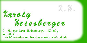 karoly weissberger business card